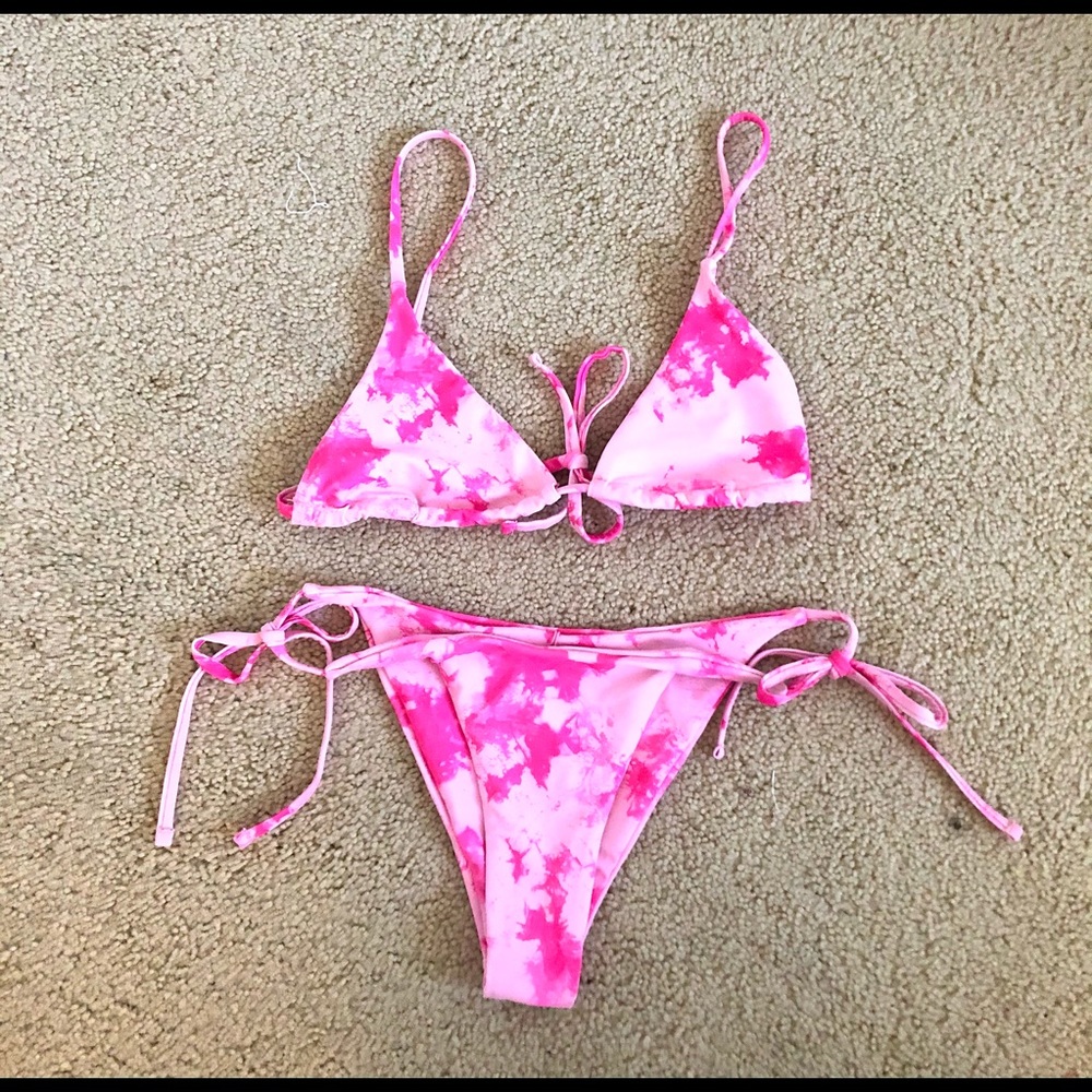 Zaful Tie Dye String Bikini